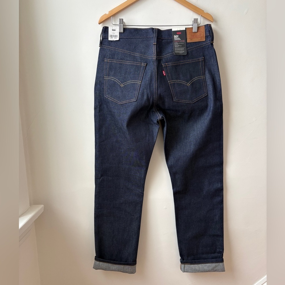 NWT Levis's 501® Selvedge Dark Wash Jeans - Picture 14 of 15
